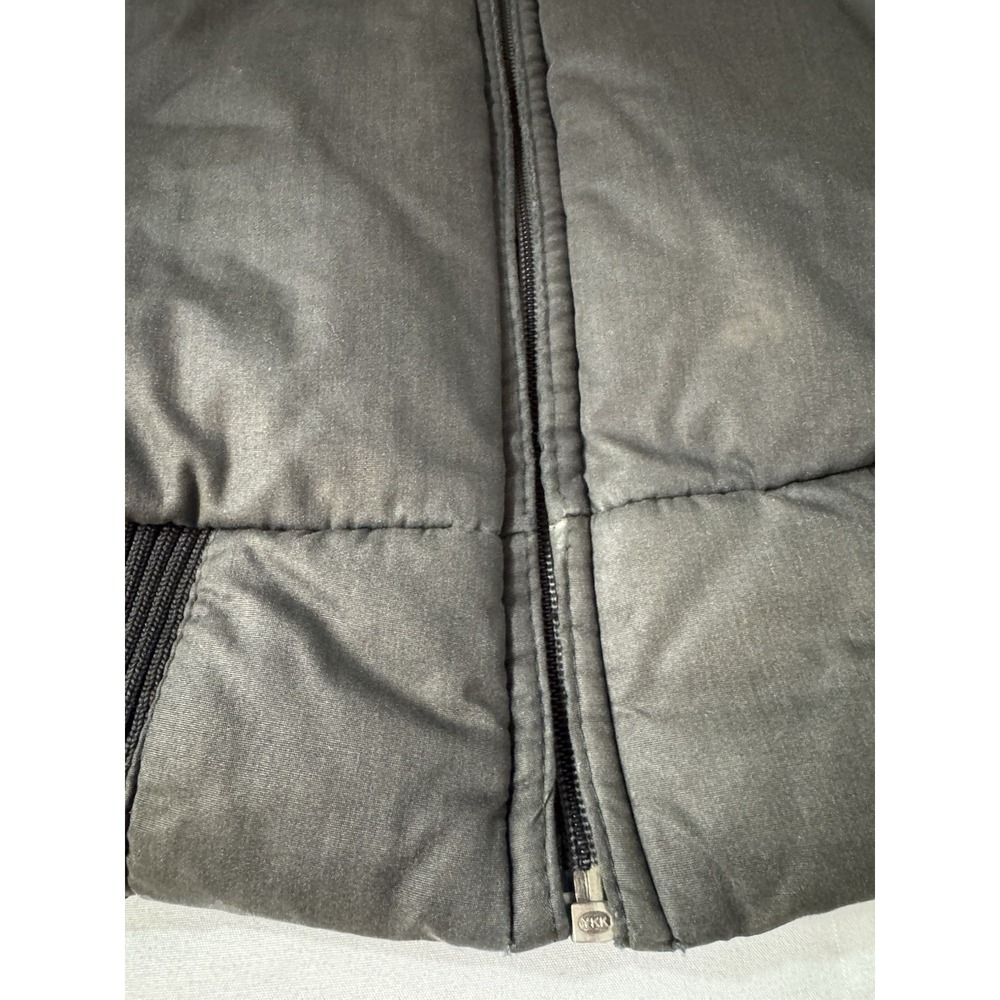 Vintage 80s Members Only Puffer Jacket Unisex Size Medium Down Gray Bomber Ski - Picture 5 of 13